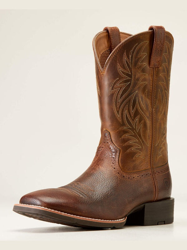 Men's Sport Western Wide Square Toe Cowboy Boot shop-escape-outdoors