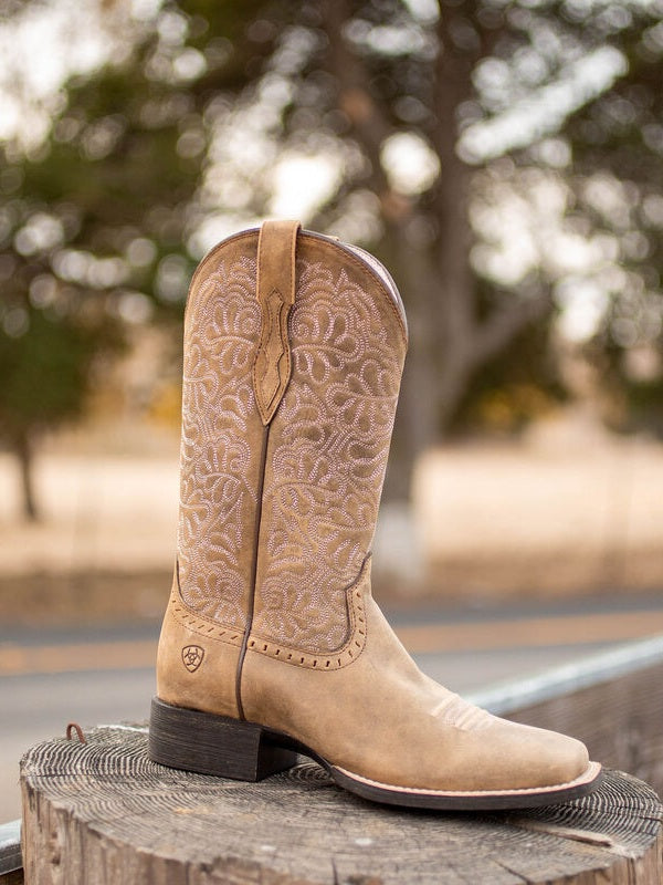Women's Round Up Remuda Wide Square Toe Western Boot shop-escape-outdoors