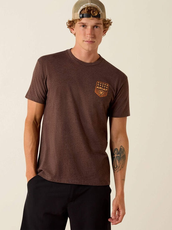 Men's Ariat Stripe Patriotic Badge T-Shirt shop-escape-outdoors