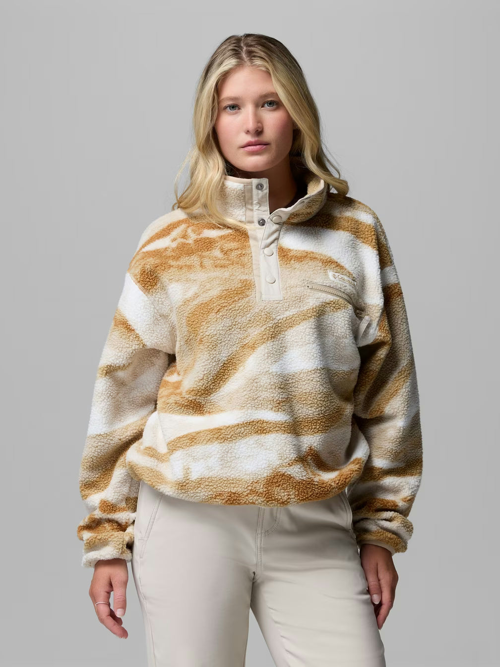 Women's Helvetia II Printed Cropped Half Snap Fleece Pullover shop-escape-outdoors