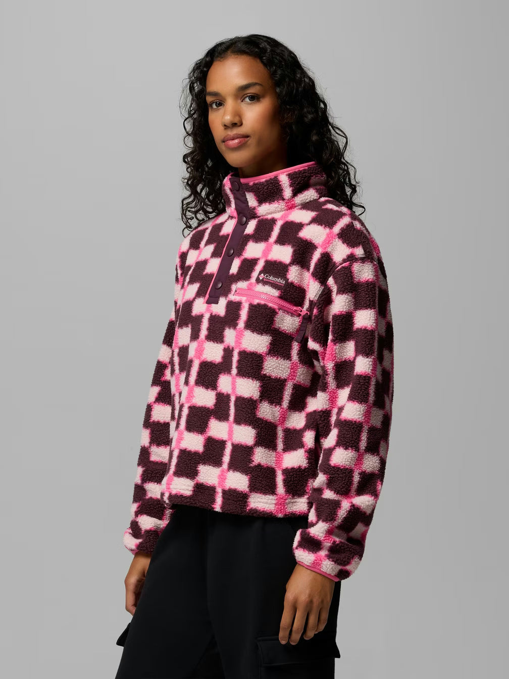Women's Helvetia II Printed Cropped Half Snap Fleece Pullover shop-escape-outdoors