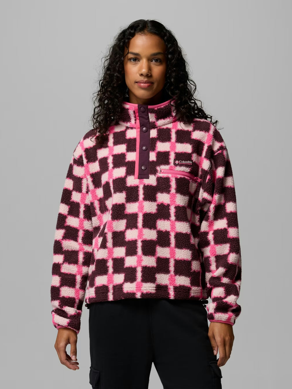 Women's Helvetia II Printed Cropped Half Snap Fleece Pullover shop-escape-outdoors
