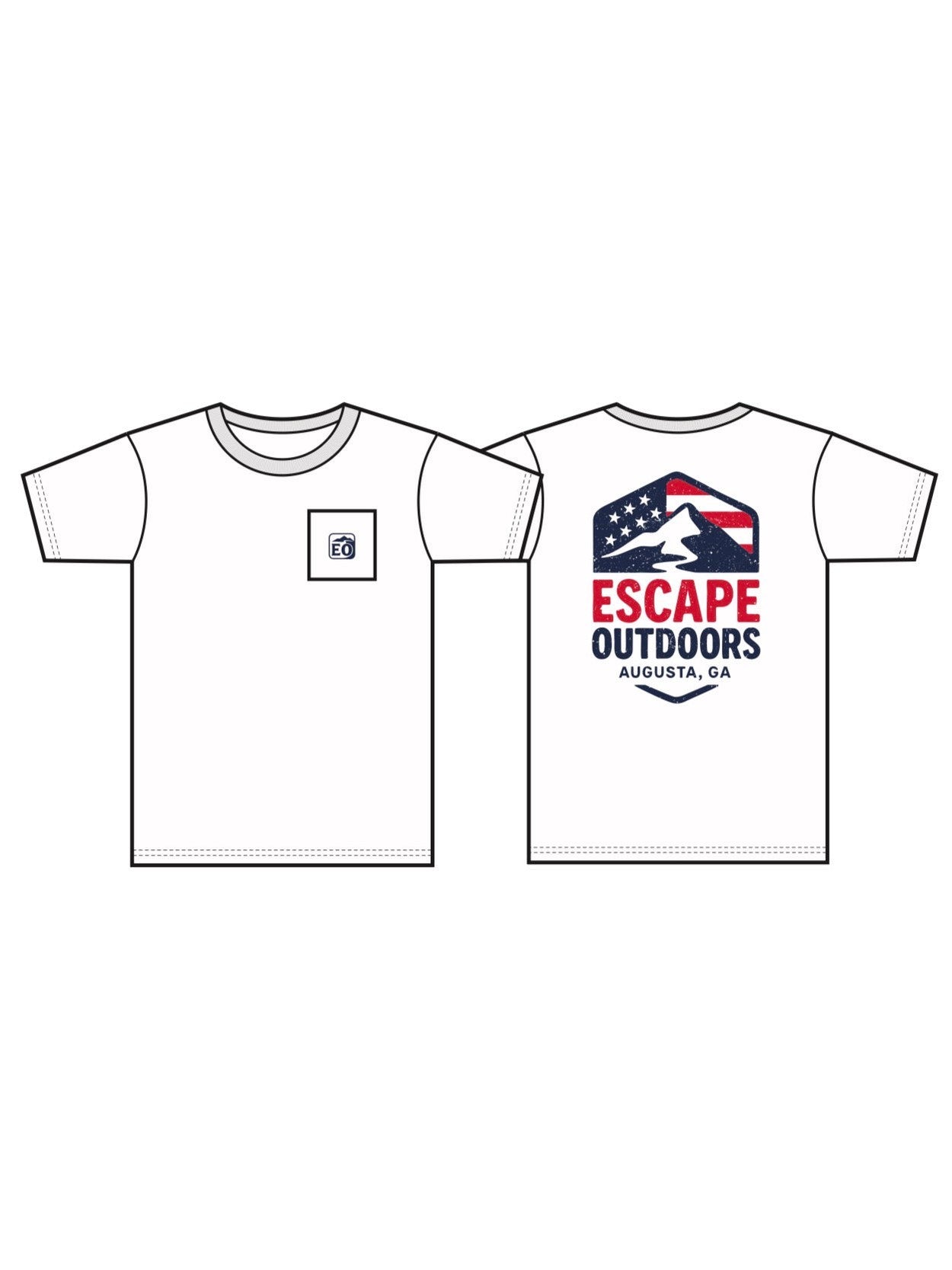 Escape Outdoors American Mountain Tee - Shop Escape Outdoors