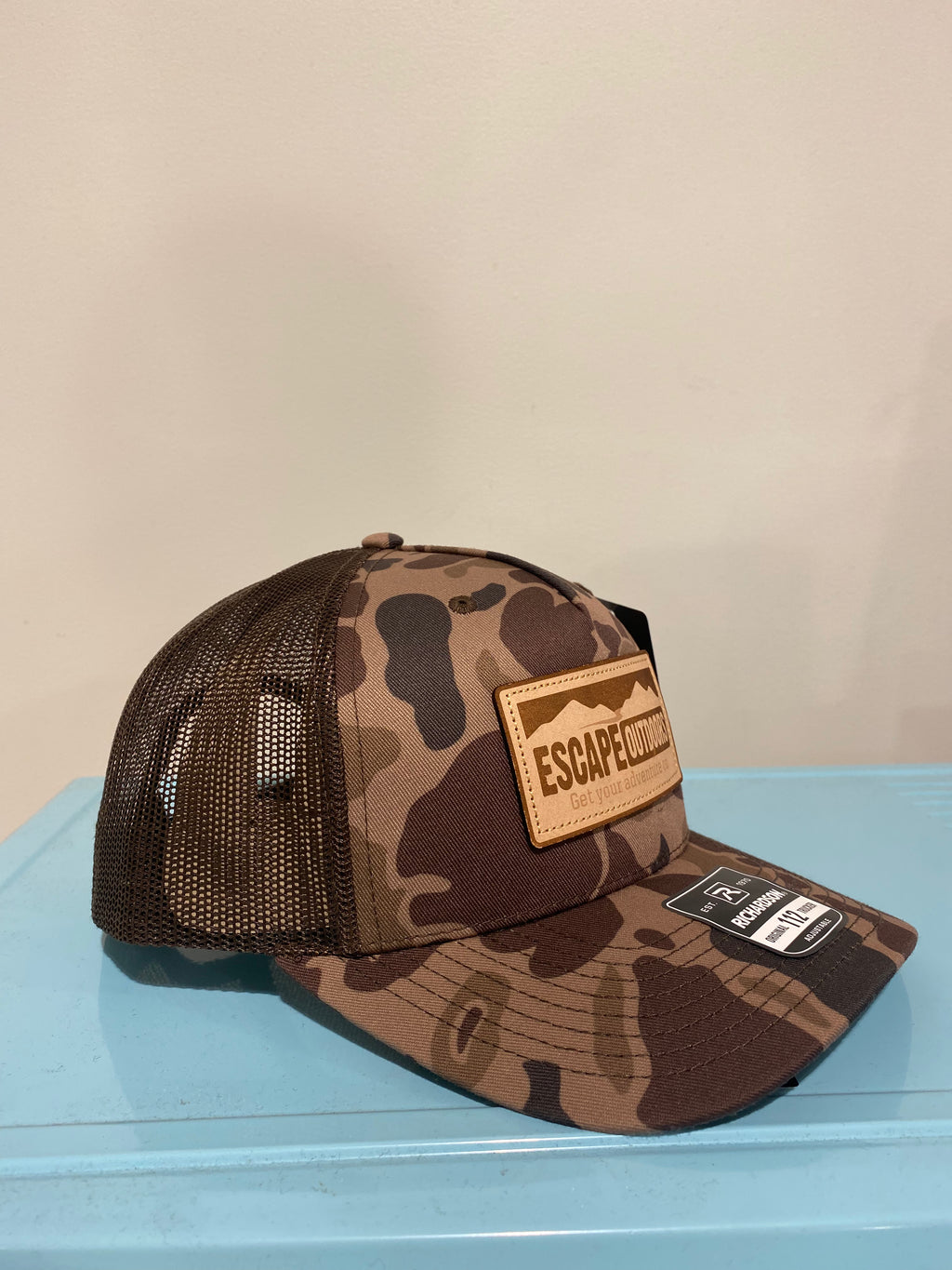 Escape Long Leather Patch Trucker Hat shop-escape-outdoors