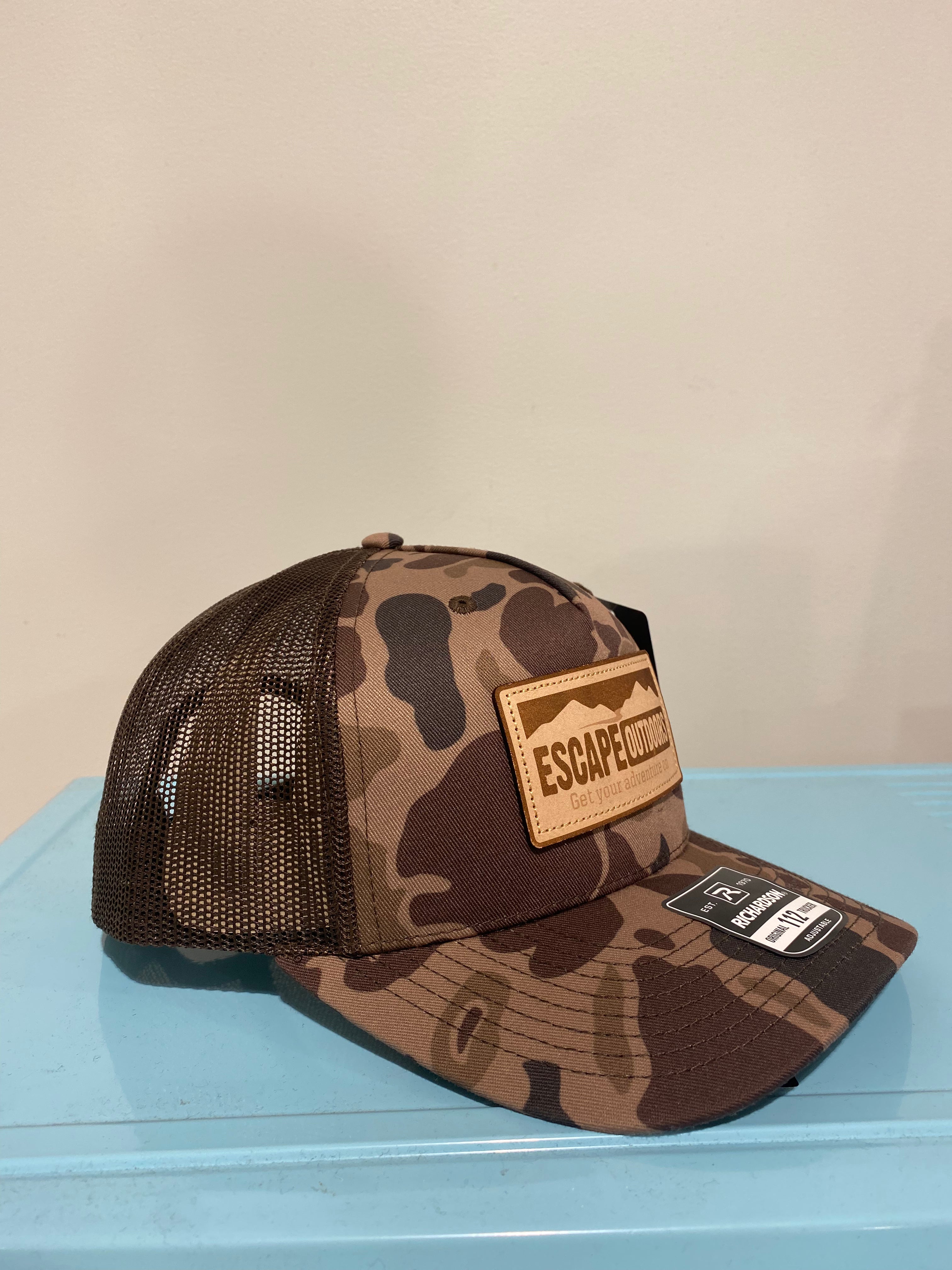 Escape Long Leather Patch Trucker Hat shop-escape-outdoors
