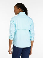 Women's Everyday SunSmart Woven Shirt, Quarter-Zip Pullover Colorblock shop-escape-outdoors