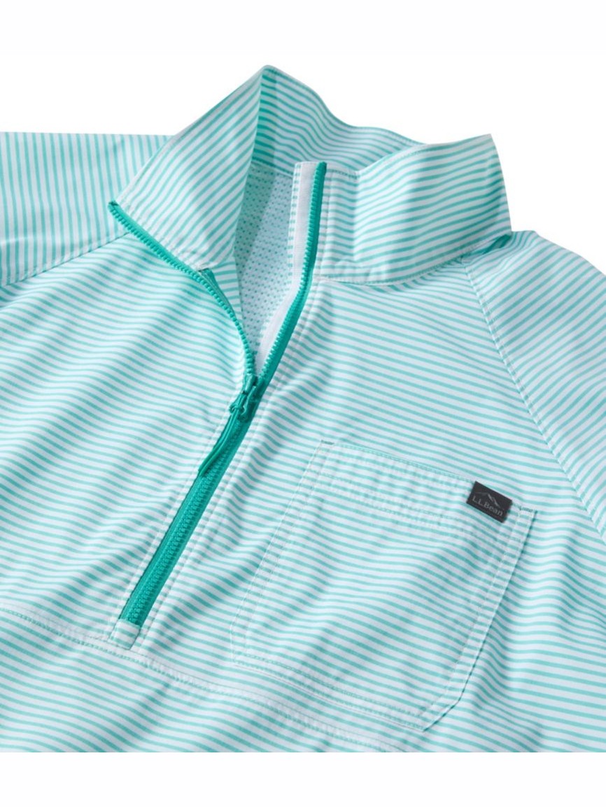 Women's Everyday SunSmart Woven Shirt, Quarter-Zip Pullover Colorblock shop-escape-outdoors