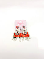 Georgia Bulldog Glitter Earrings shop-escape-outdoors
