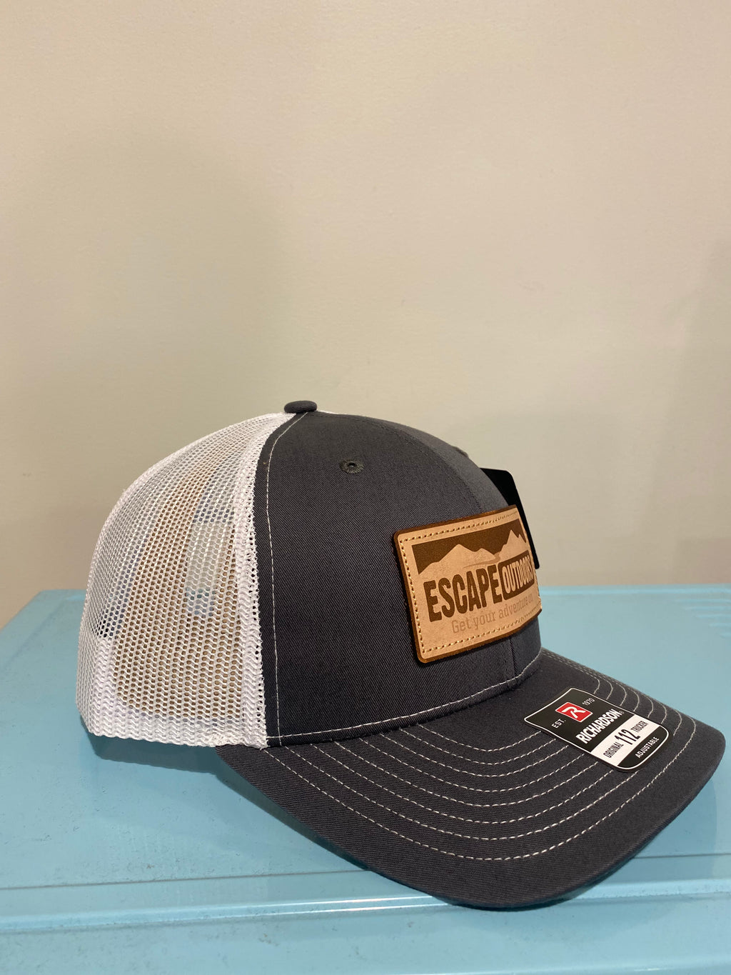 Escape Long Leather Patch Trucker Hat shop-escape-outdoors