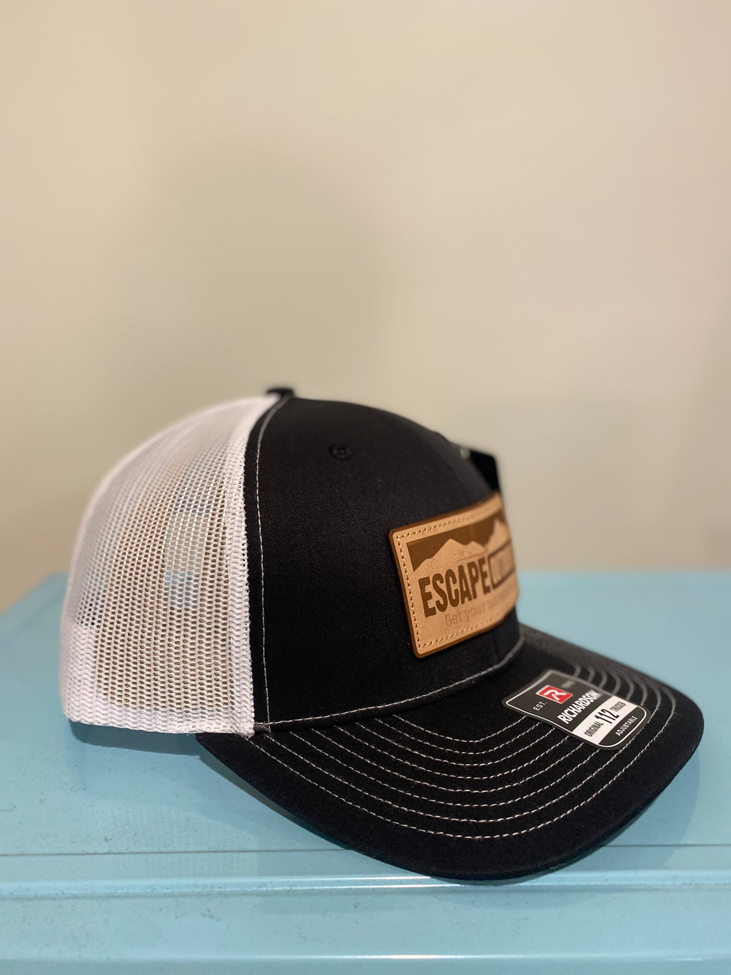 Escape Long Leather Patch Trucker Hat shop-escape-outdoors