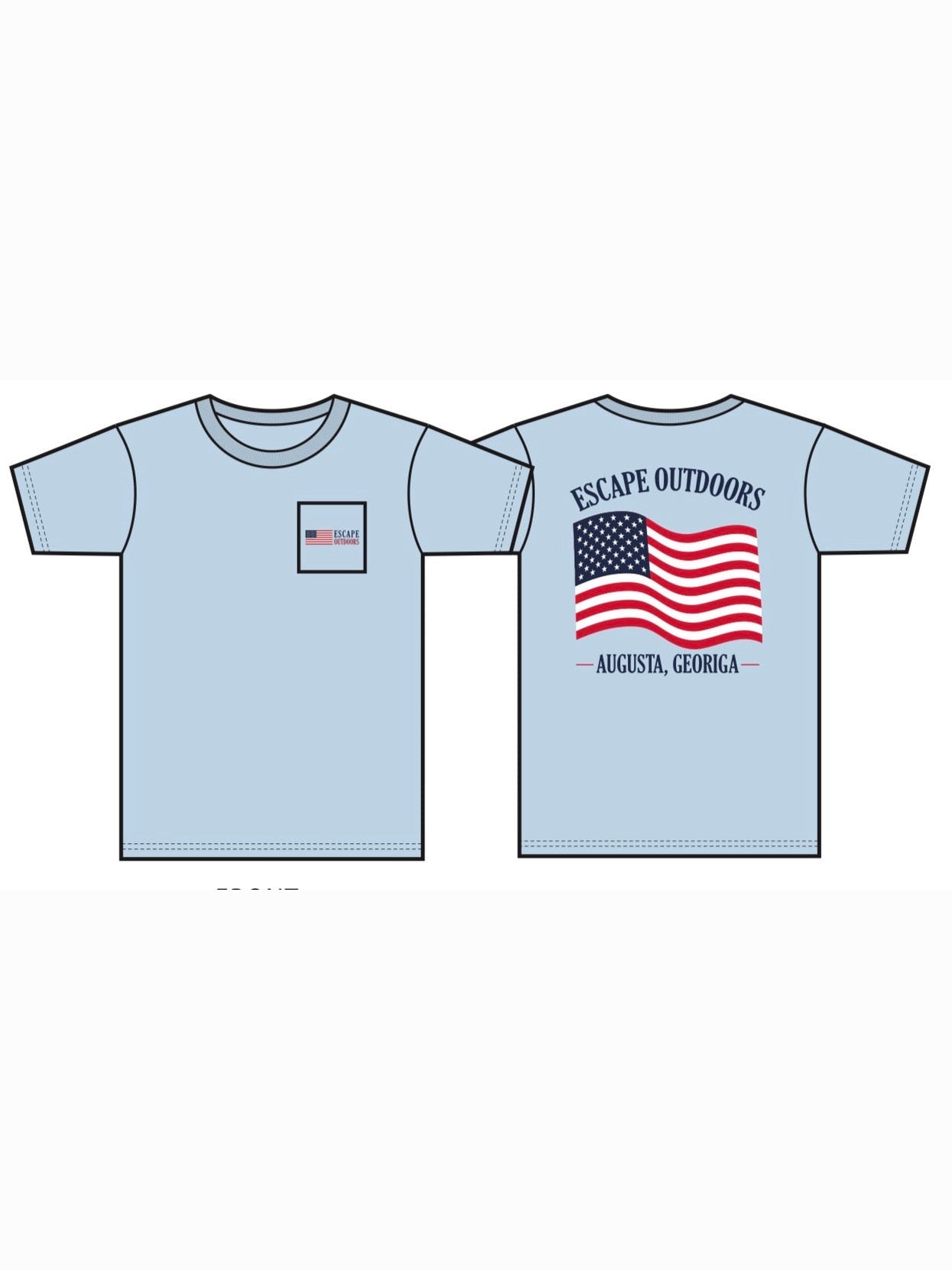 Escape Outdoors American Flag Tee - Shop Escape Outdoors