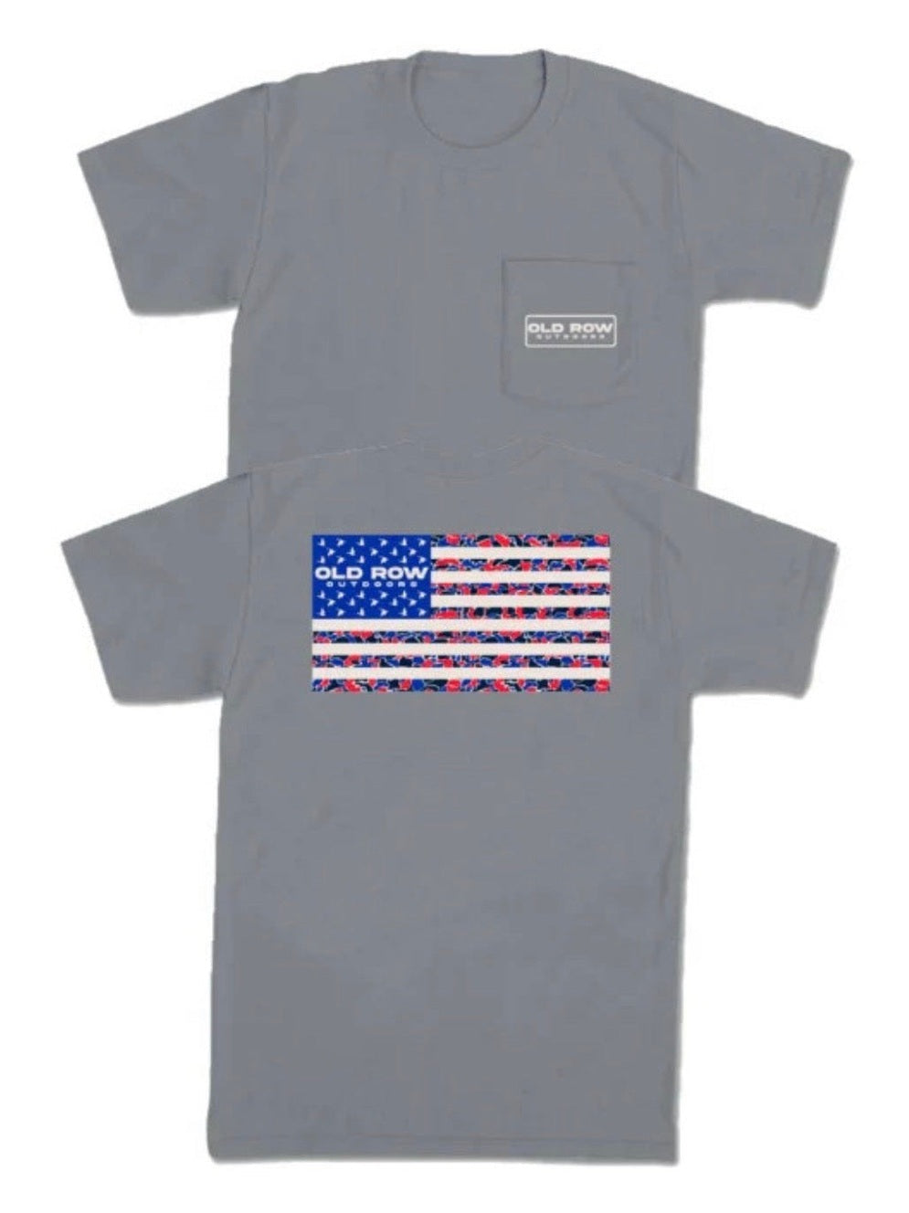 Men's Old Row USA Camo Flag Pocket Tee shop-escape-outdoors
