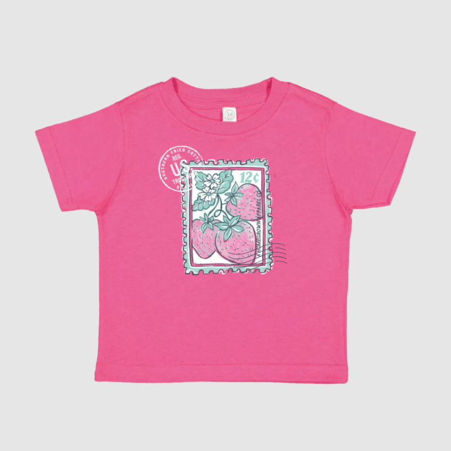 Toddler Strawberry Stamp Tee shop-escape-outdoors