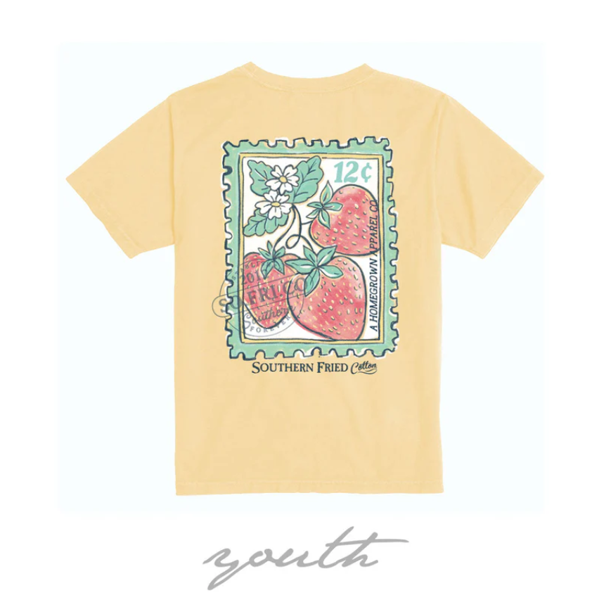 Youth Strawberry Stamp Tee shop-escape-outdoors