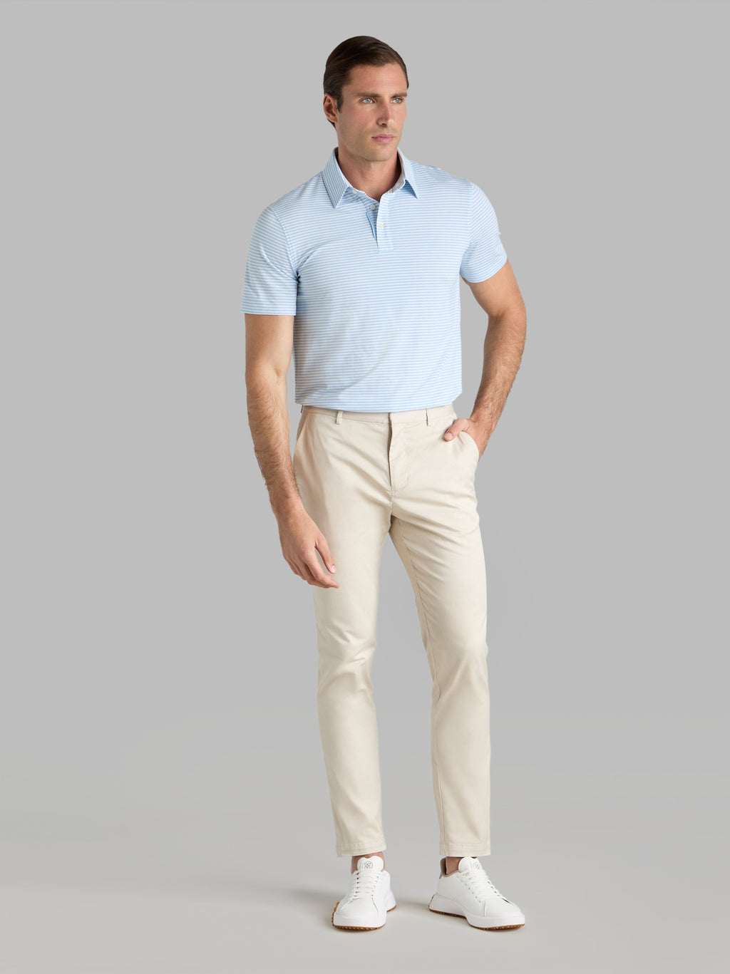 All Play Stripe Stretch Knit Polo shop-escape-outdoors