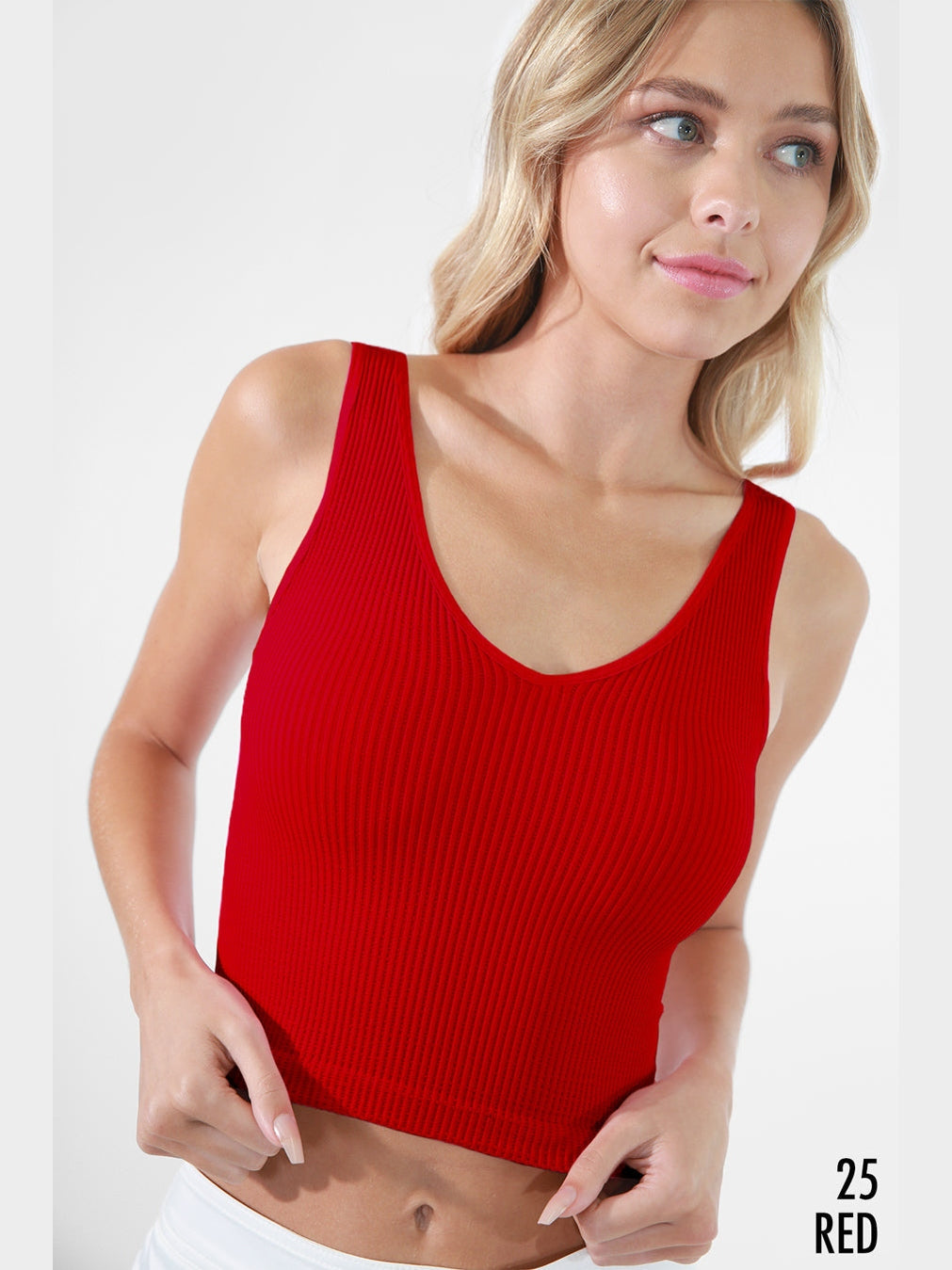 V Neck Ribbed Crop Top shop-escape-outdoors