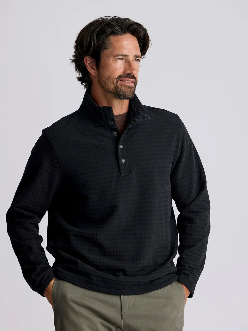 Men's Gridback Fleece Snap Pullover shop-escape-outdoors