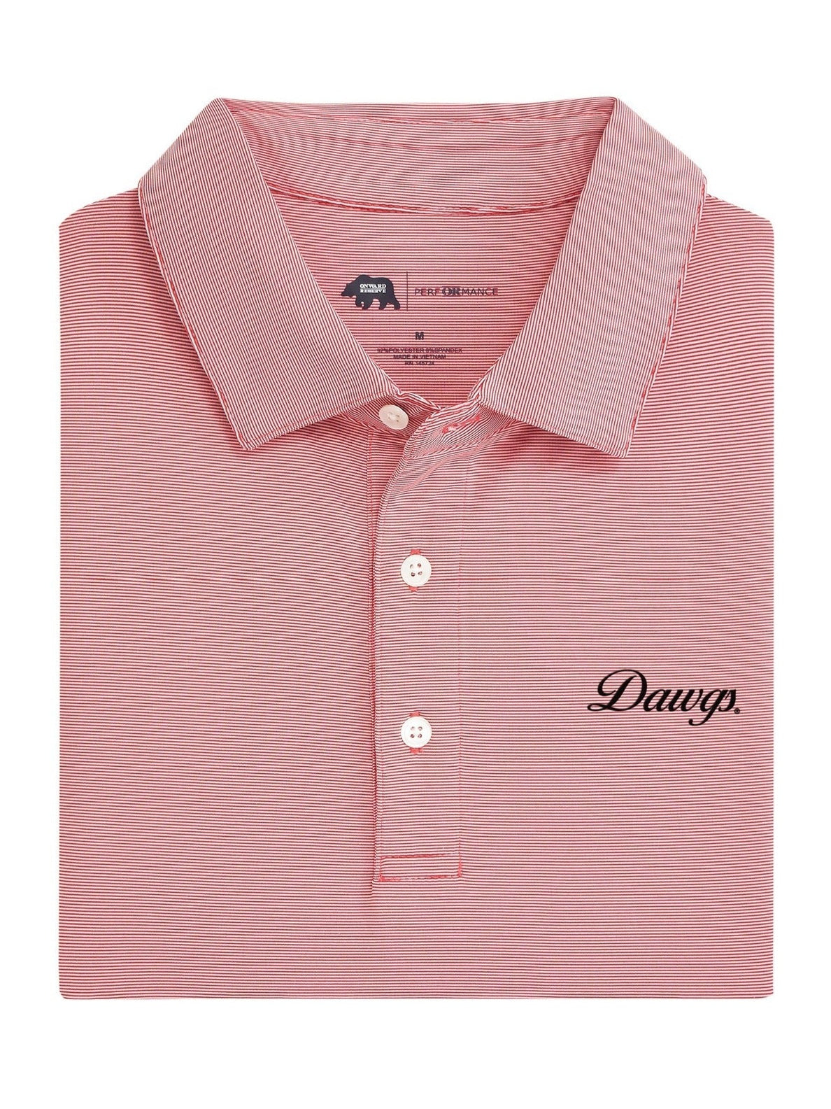 Dawgs Vintage Script Hairline Stripe Performance Polo shop-escape-outdoors