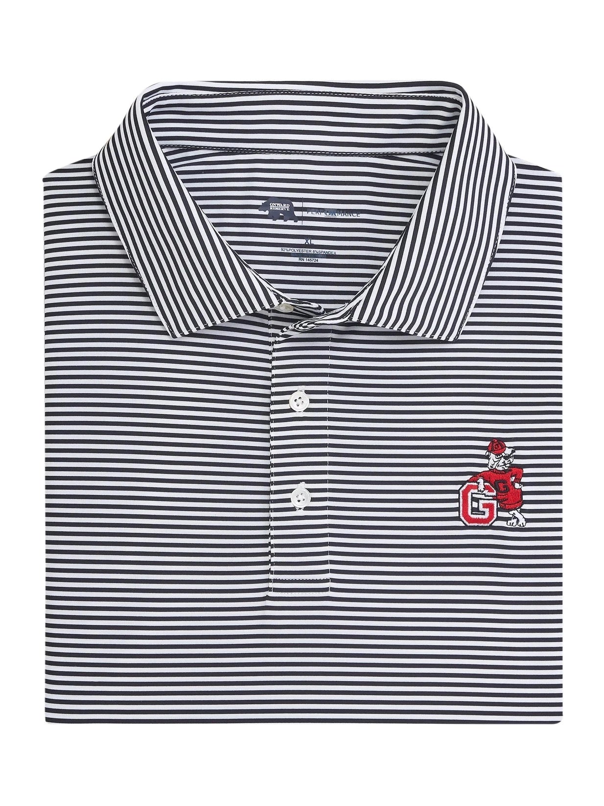 UGA G Dog Echo Stripe Performance Polo shop-escape-outdoors