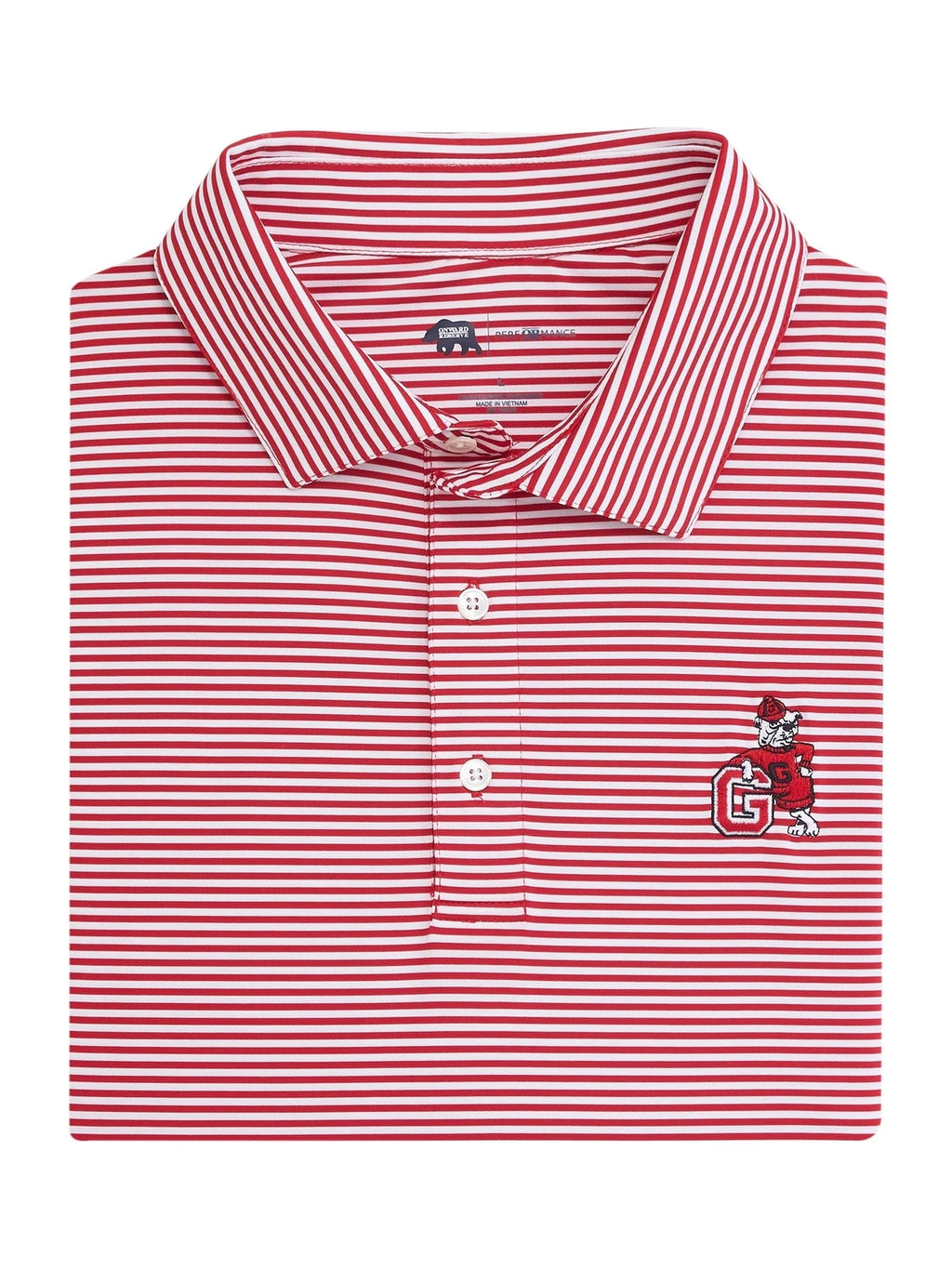UGA G Dog Echo Stripe Performance Polo shop-escape-outdoors