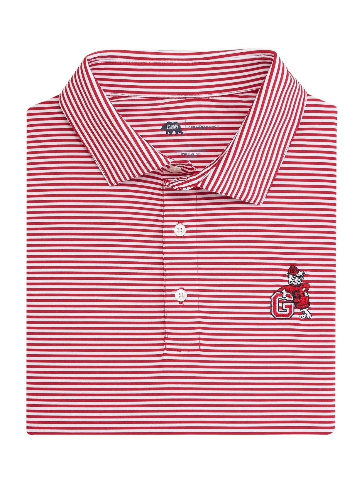UGA G Dog Echo Stripe Performance Polo shop-escape-outdoors