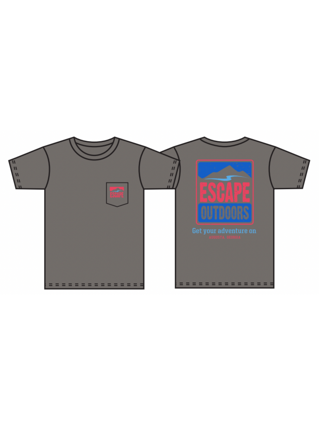 Blue & Red Logo SS Escape Tee shop-escape-outdoors