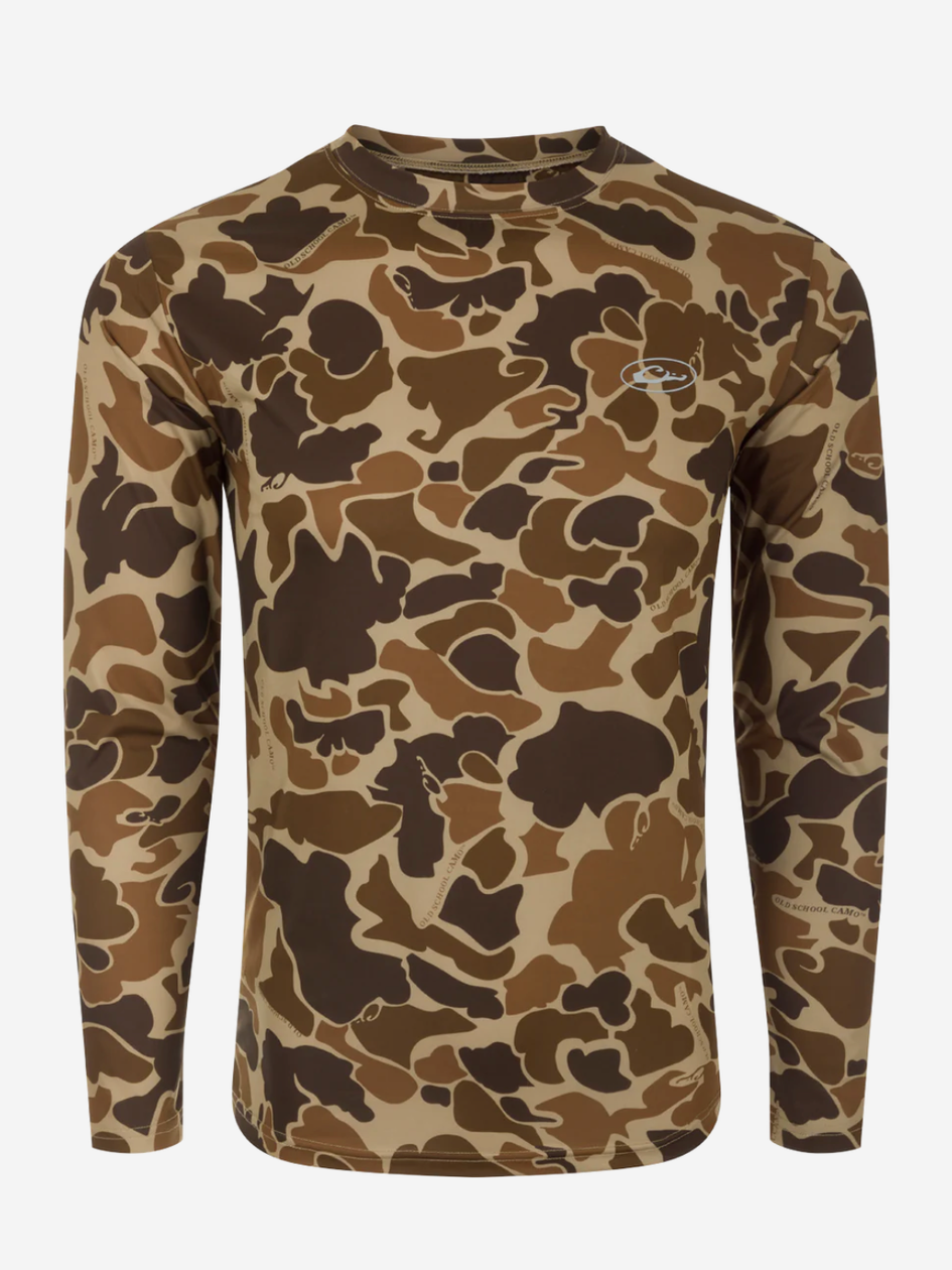 Youth EST Camo Performance Long Sleeve Crew shop-escape-outdoors
