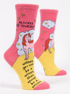 Women's Blue Q Crew Socks shop-escape-outdoors