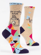 Women's Blue Q Crew Socks shop-escape-outdoors
