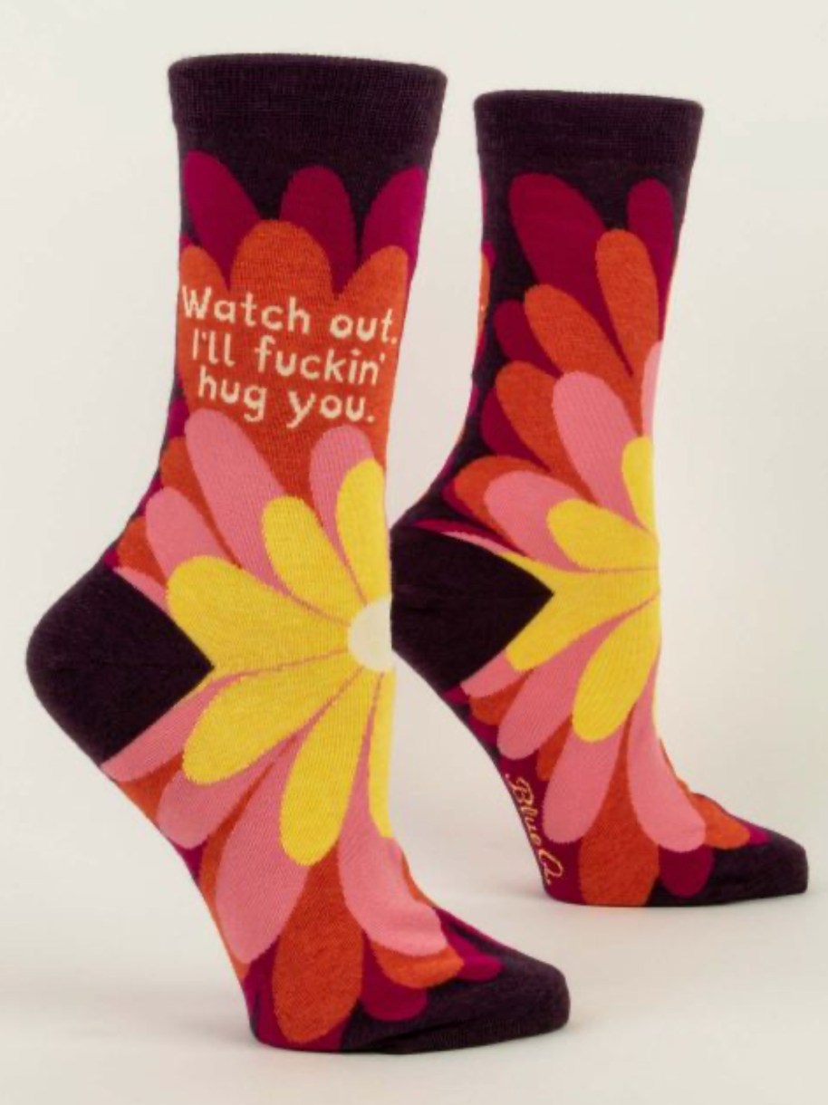 Women's Blue Q Crew Socks shop-escape-outdoors