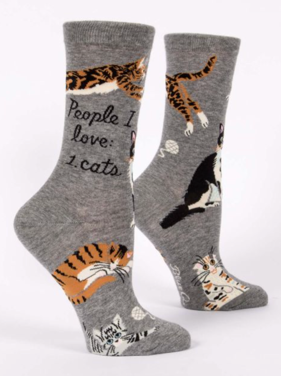 Women's Blue Q Crew Socks shop-escape-outdoors