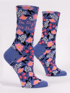 Women's Blue Q Crew Socks shop-escape-outdoors