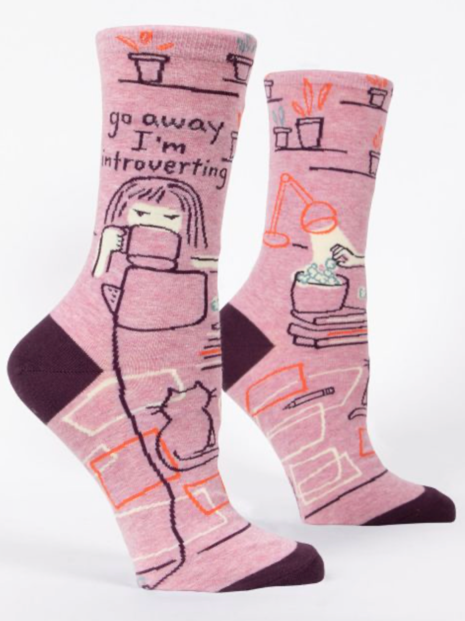 Women's Blue Q Crew Socks shop-escape-outdoors