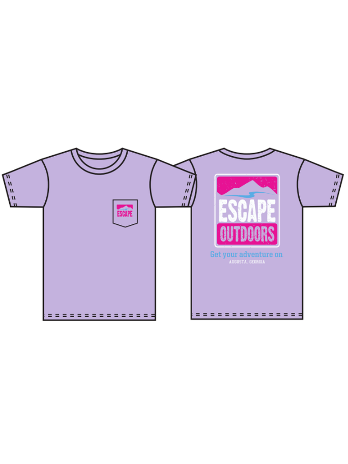 Pink Logo SS Escape Pocket Tee shop-escape-outdoors