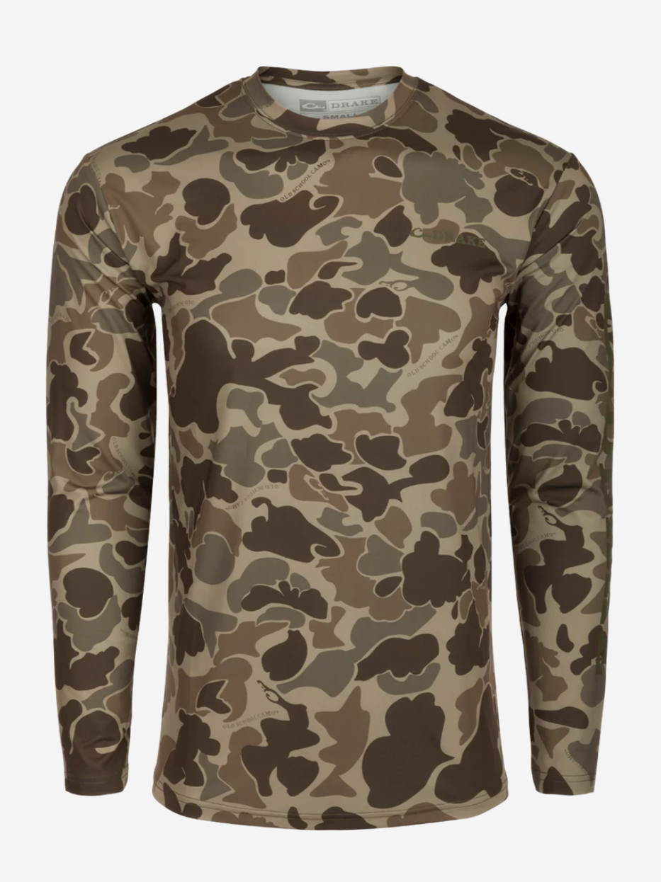 Long Sleeve Performance Crew Print shop-escape-outdoors