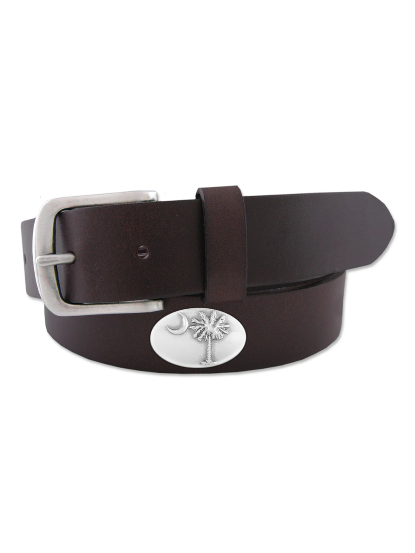 Palmetto Brown Leather Concho Belt shop-escape-outdoors