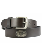 Georgia Bulldogs Brown Leather Concho Belt shop-escape-outdoors