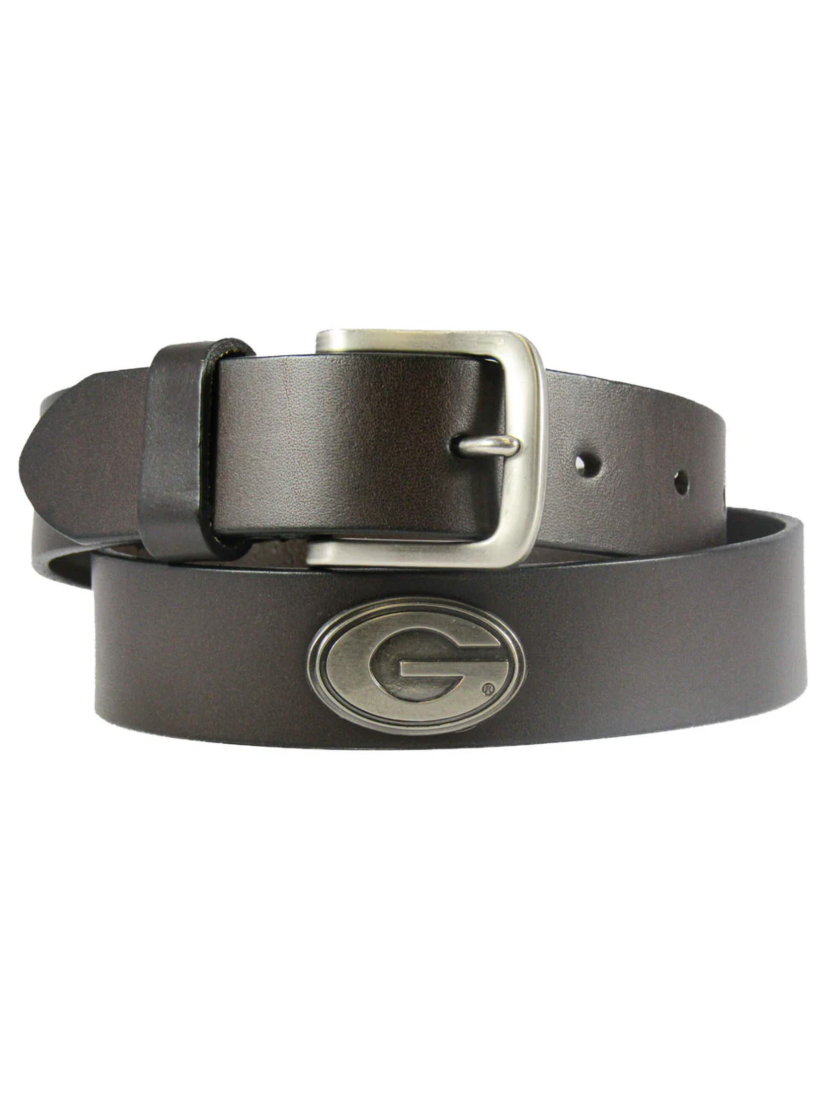 Georgia Bulldogs Brown Leather Concho Belt shop-escape-outdoors