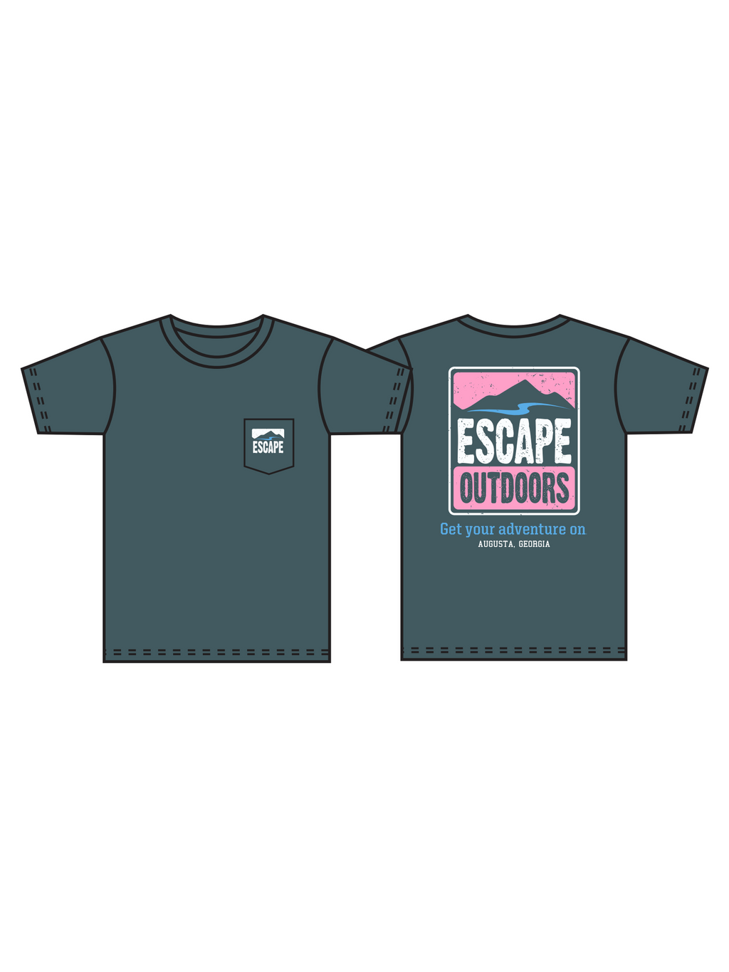 Baby Pink Logo SS Escape Tee shop-escape-outdoors