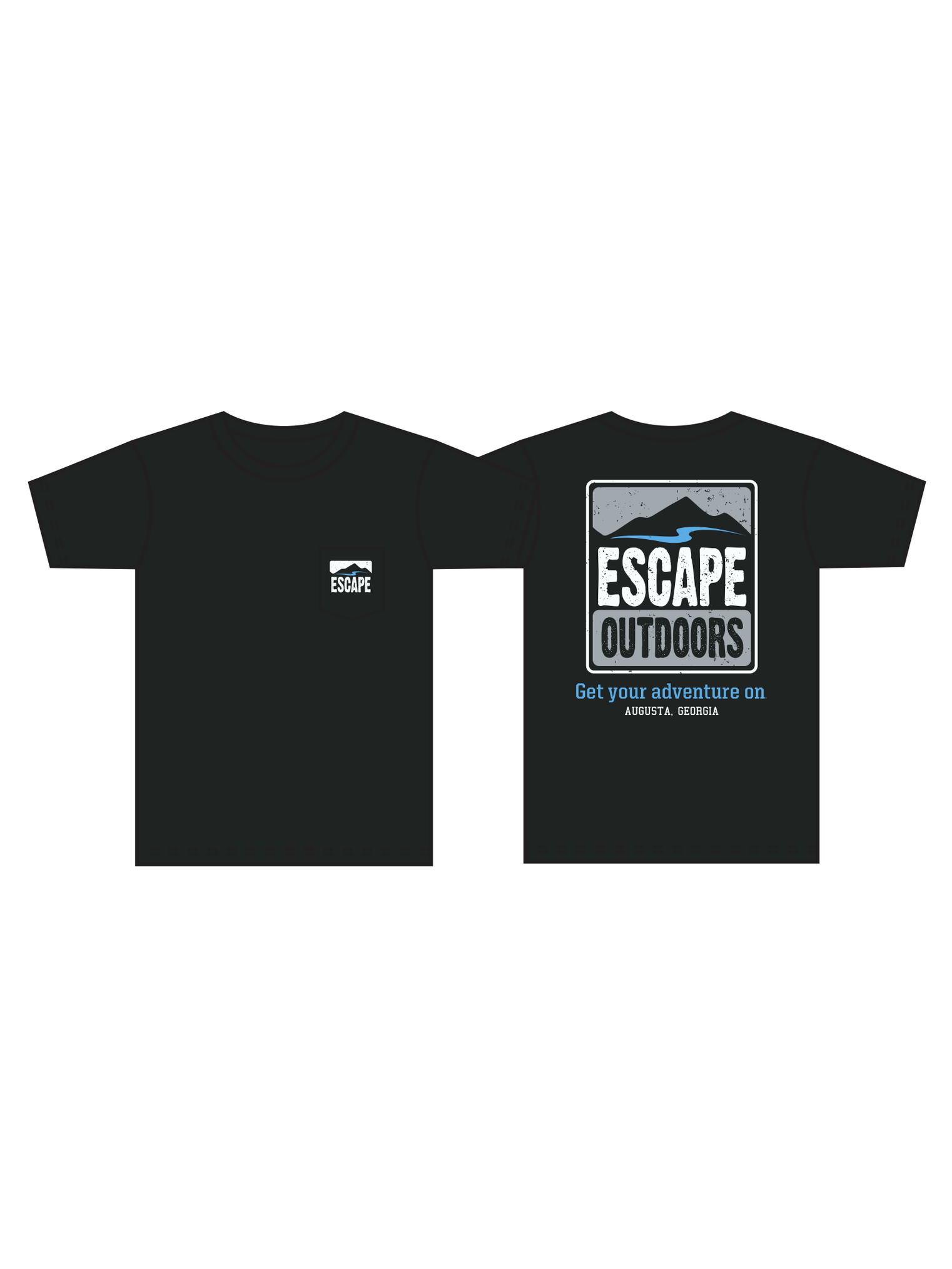 White & Grey Logo SS Escape Tee shop-escape-outdoors