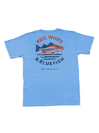 Red, White & Blue Fish Short Sleeve Pocket Tee shop-escape-outdoors