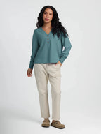 Women's Waffle Long Sleeve Henley shop-escape-outdoors