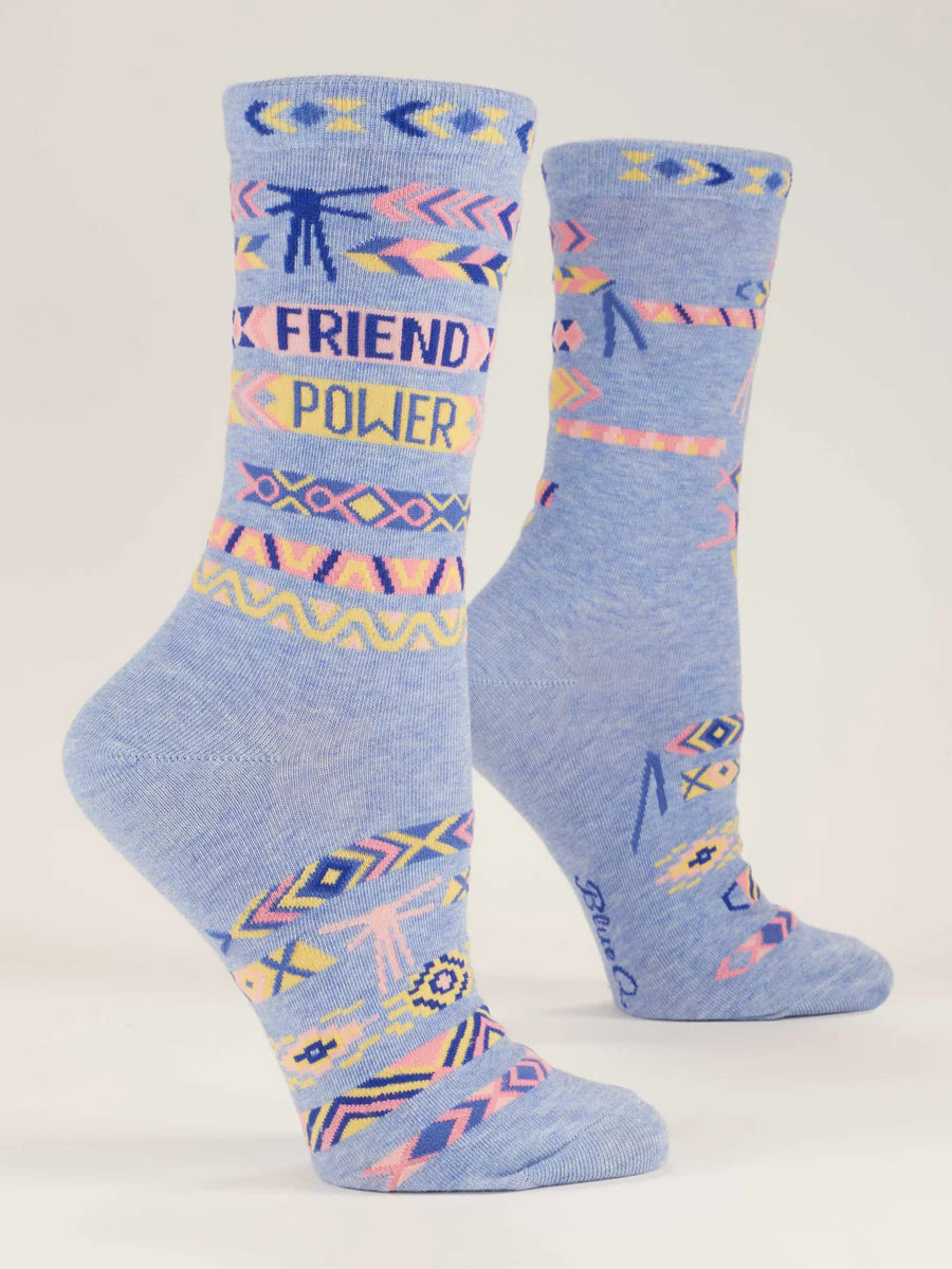 Women's Blue Q Crew Socks shop-escape-outdoors