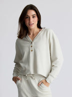 Women's Waffle Long Sleeve Henley shop-escape-outdoors