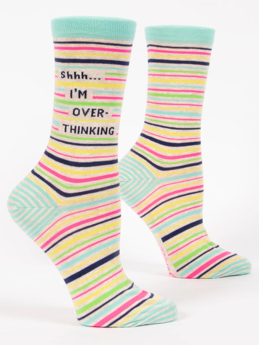 Women's Blue Q Crew Socks shop-escape-outdoors