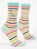 Women's Blue Q Crew Socks shop-escape-outdoors