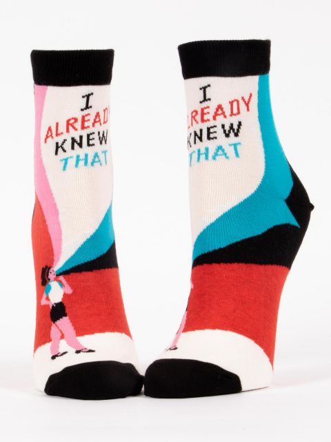 Women's Blue Q Crew Socks shop-escape-outdoors